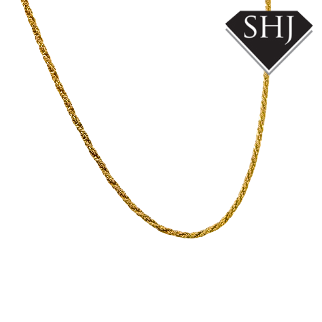 9ct Yellow Gold 15” Rope Chain Necklace
