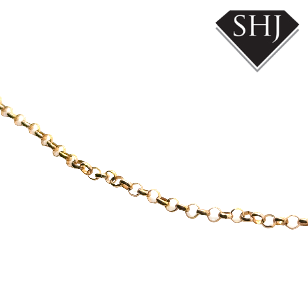 9ct Yellow Gold 18” Belcher Chain Necklace