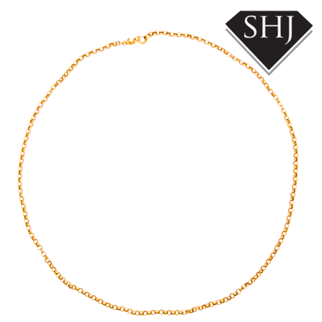 9ct Yellow Gold 18” Belcher Chain Necklace