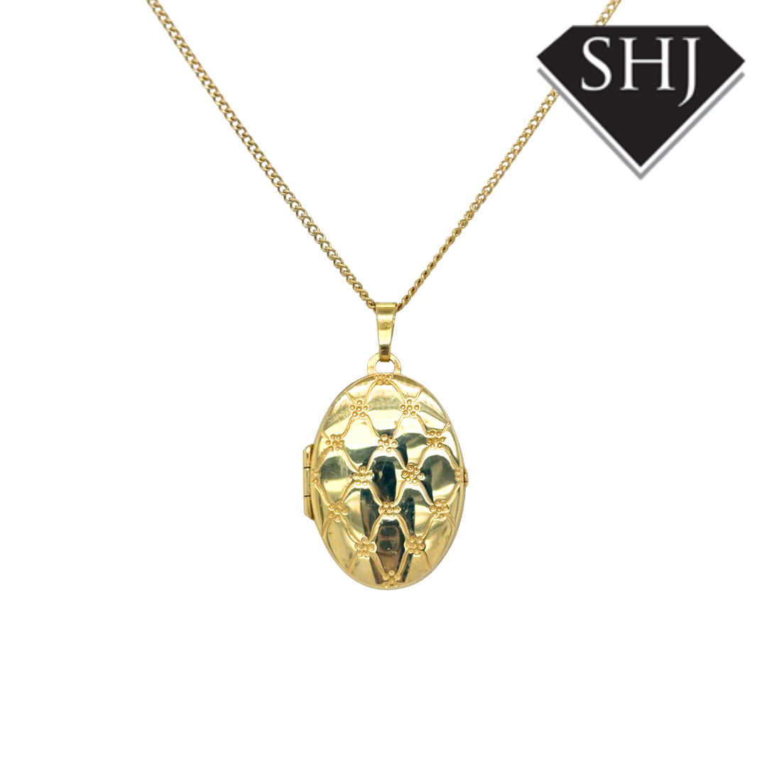 9ct Yellow Gold Oval Locket