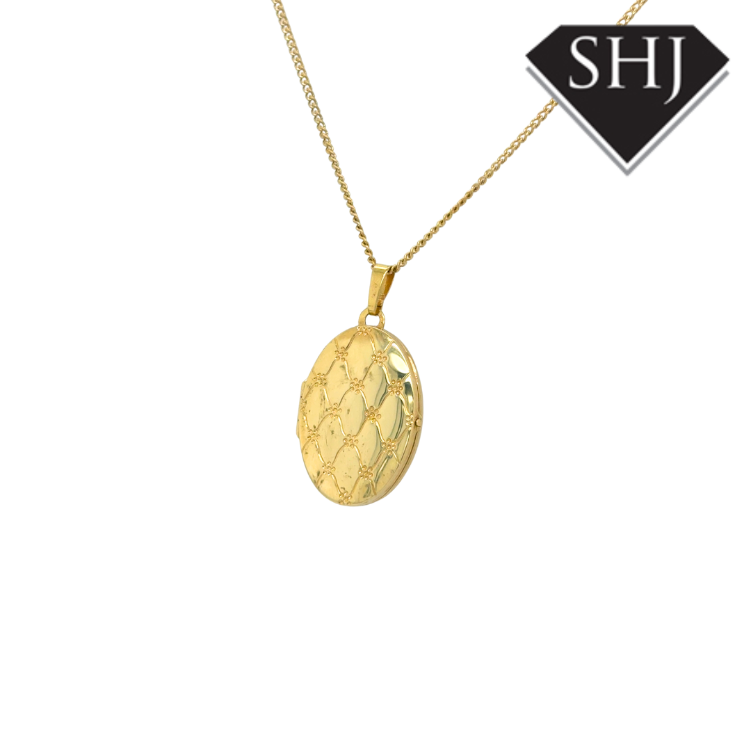 9ct Yellow Gold Oval Locket