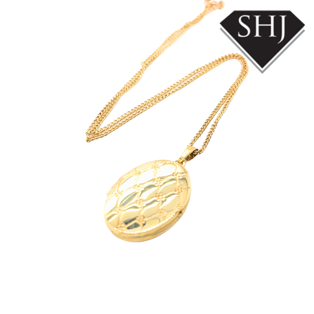 9ct Yellow Gold Oval Locket
