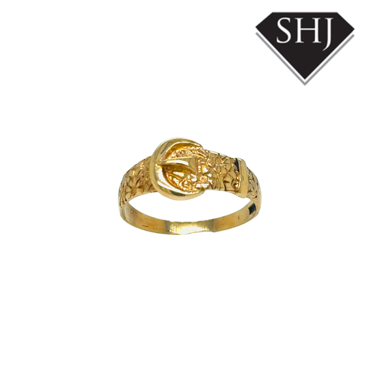 9ct Yellow Gold Buckle Ring