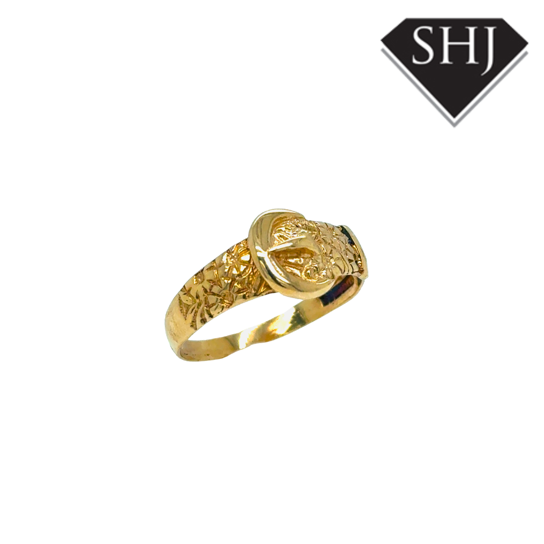9ct Yellow Gold Buckle Ring