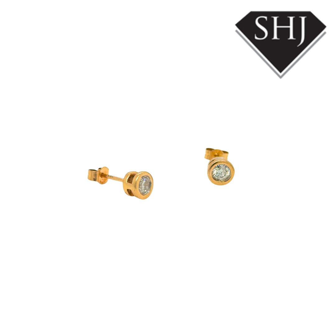 10ct Yellow Gold 0.40ct Diamond Earrings