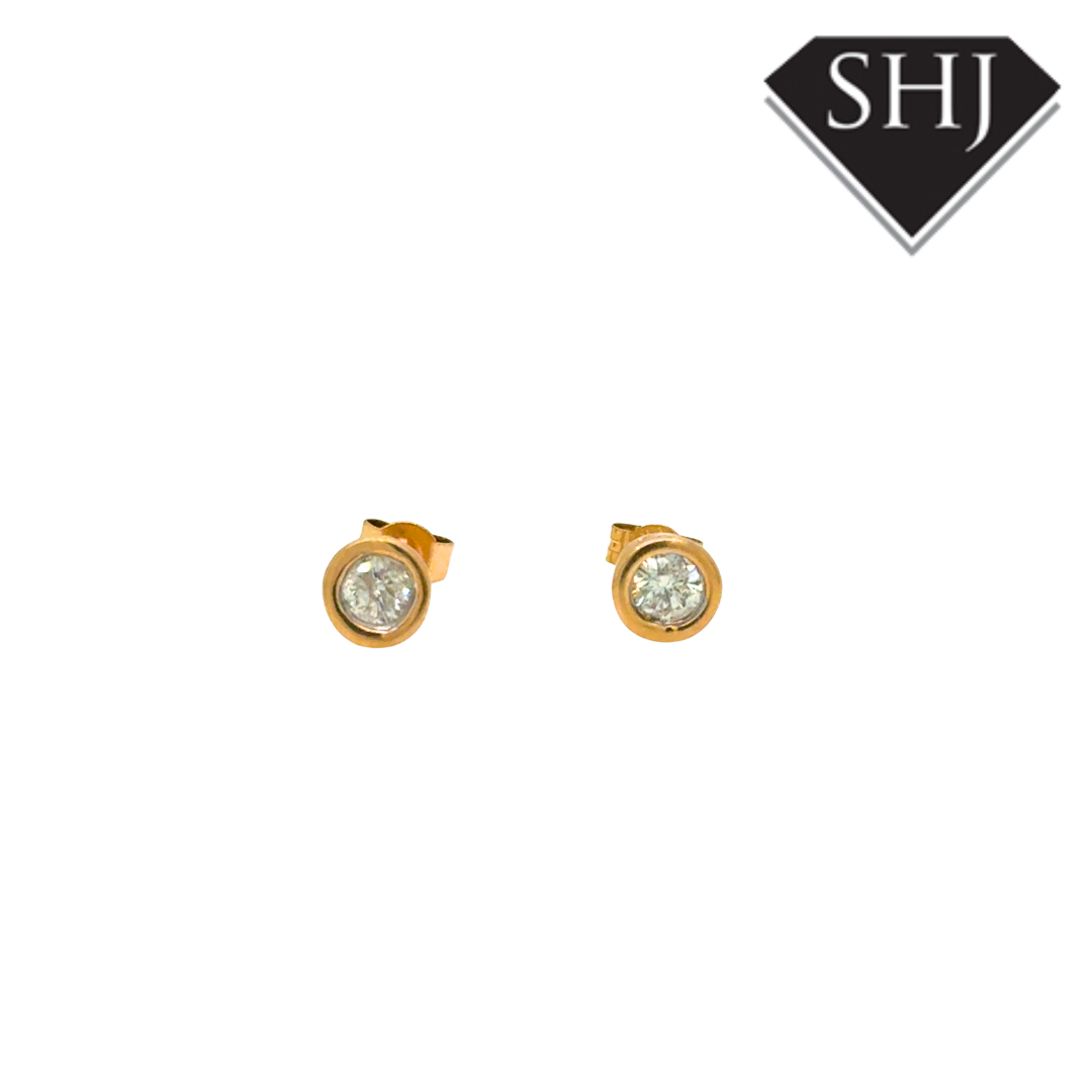 10ct Yellow Gold 0.40ct Diamond Earrings