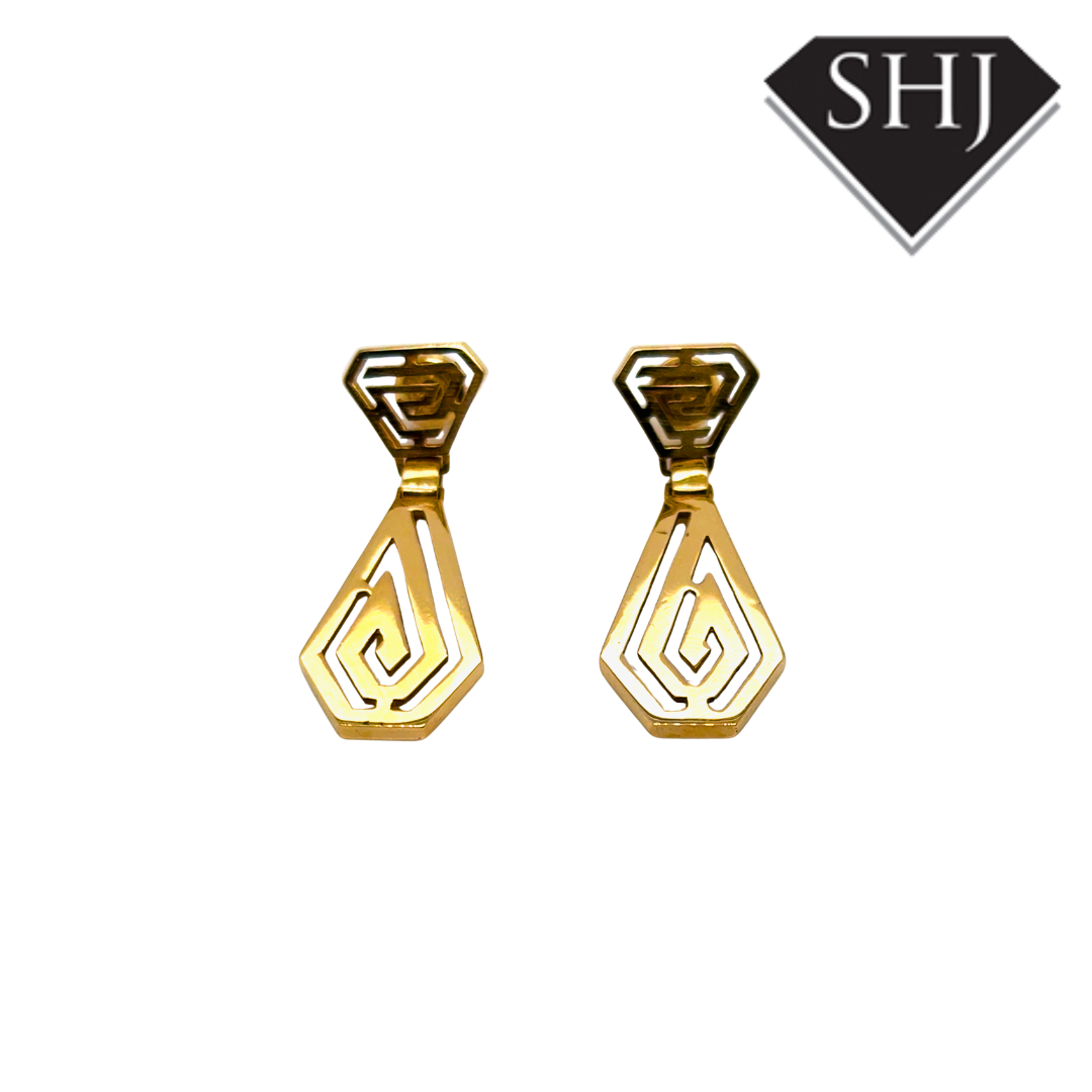 9ct Yellow Gold 8g Drop Earrings