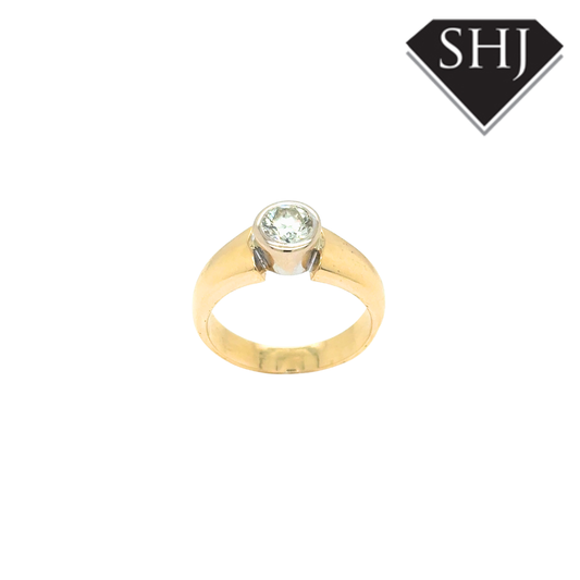18ct Yellow & White Gold 0.70ct Diamond Ring