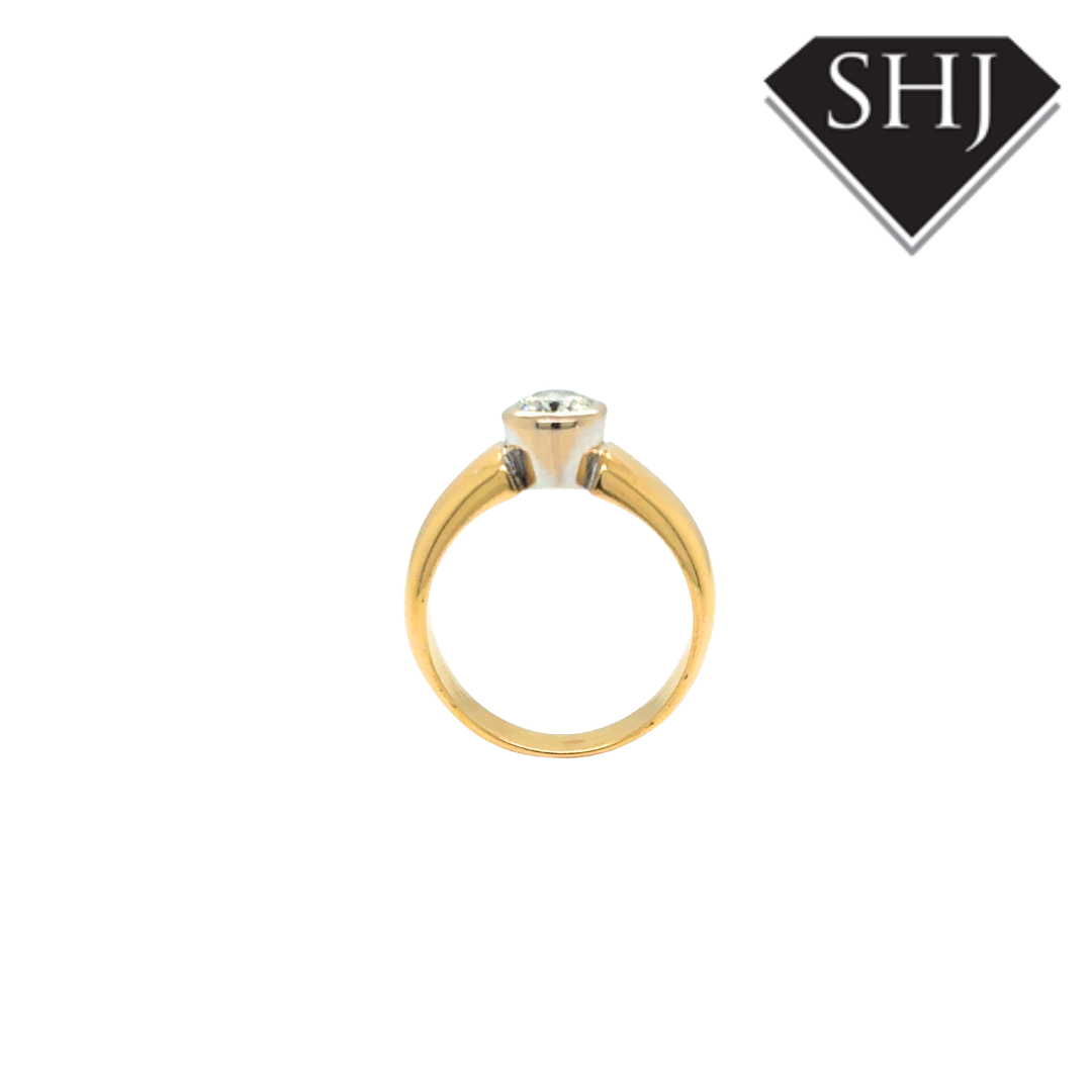 18ct Yellow & White Gold 0.70ct Diamond Ring