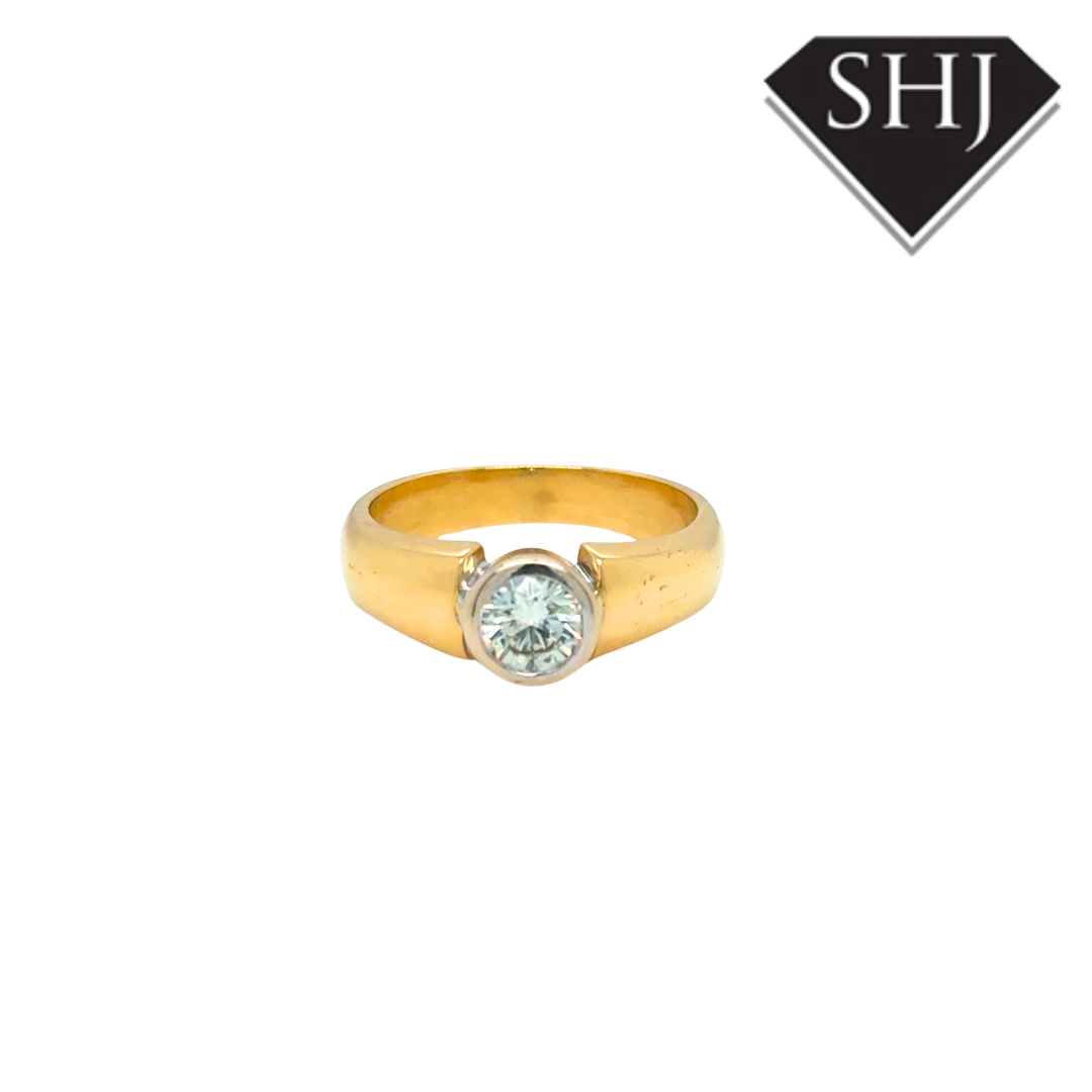 18ct Yellow & White Gold 0.70ct Diamond Ring