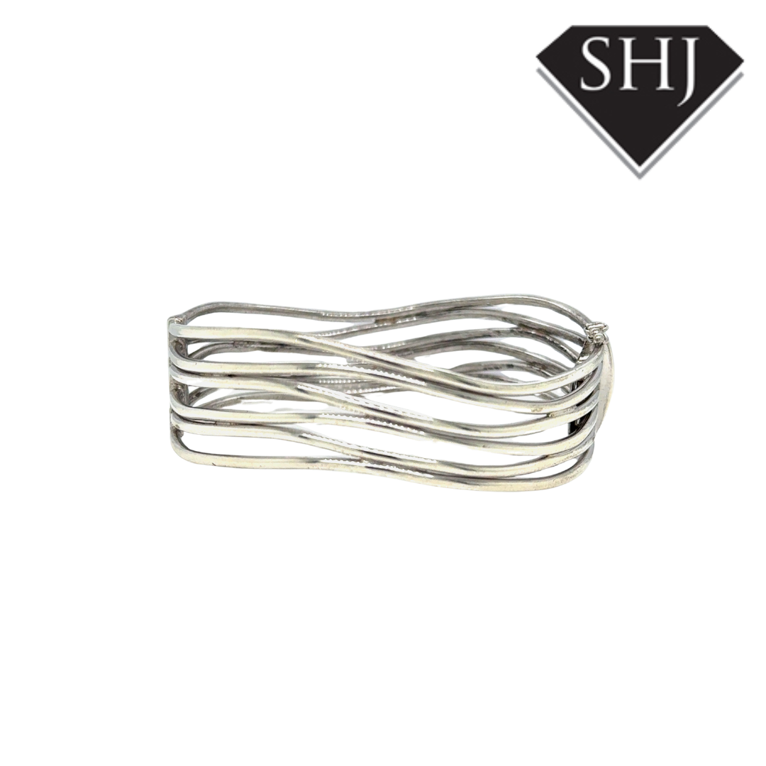 Silver Wave Bangle