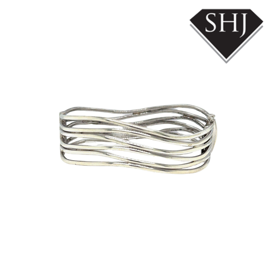 Silver Wave Bangle