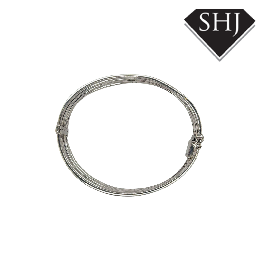 Silver Wave Bangle