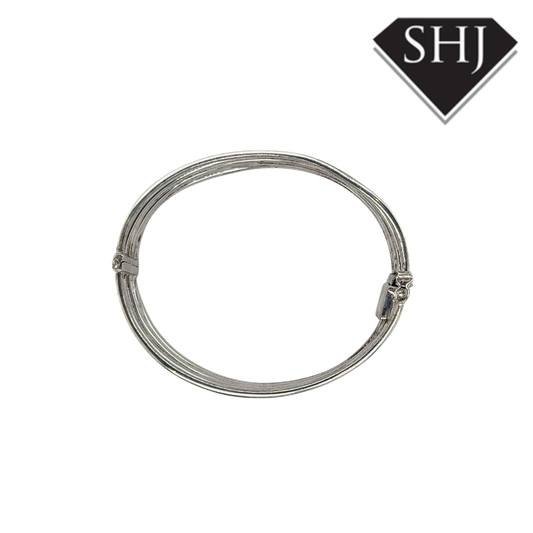 Silver Wave Bangle