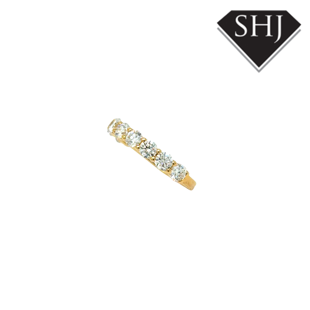 9ct Yellow Gold Lab Grown 1.00ct Diamond Eternity Ring