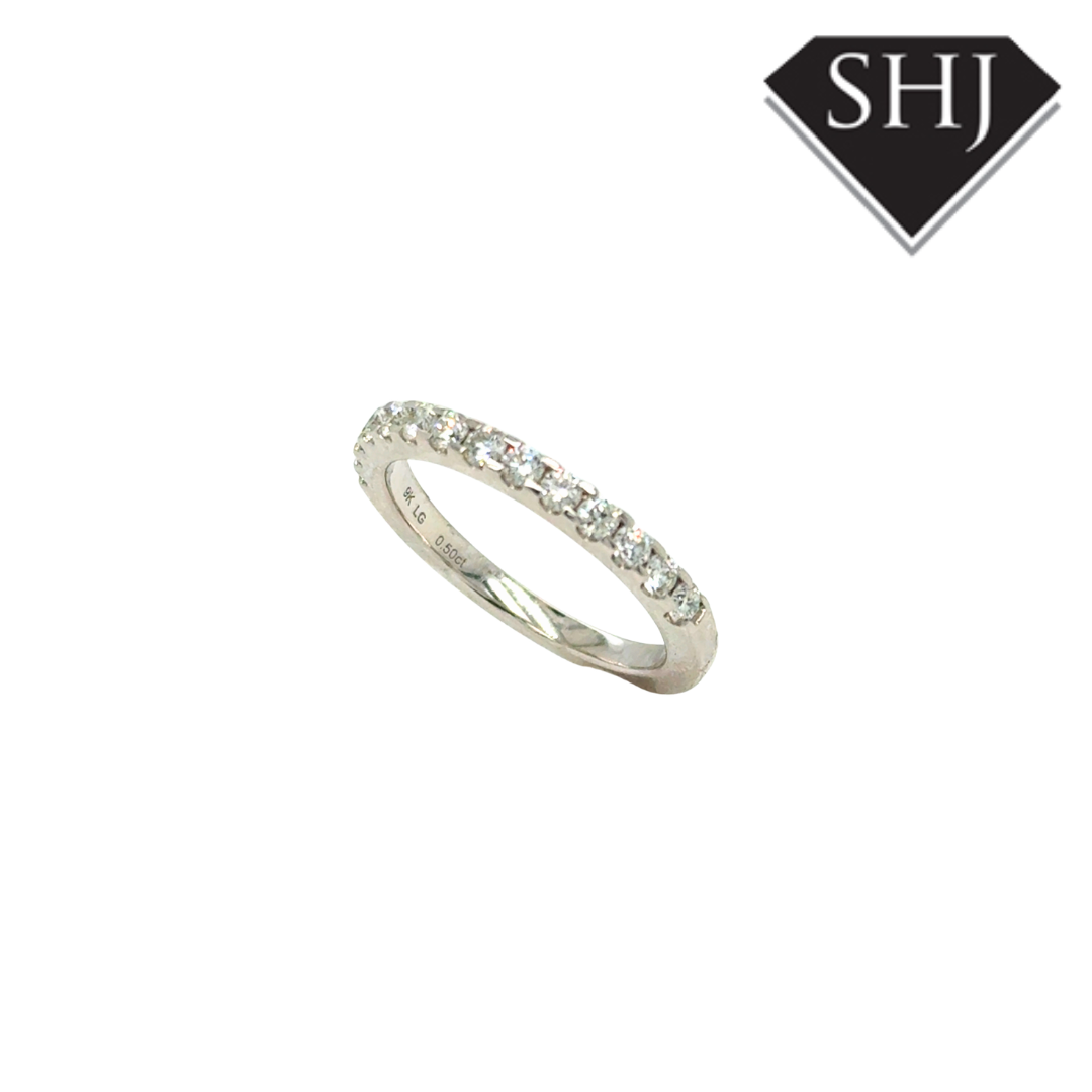 9ct White Gold Lab Grown 0.50ct Diamond Eternity Ring