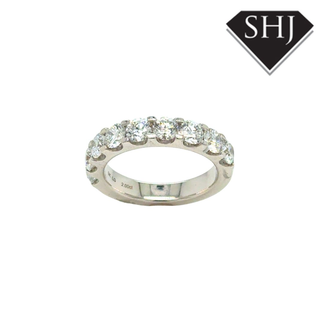 9ct White Gold Lab Grown 2.00ct Diamond Eternity Ring