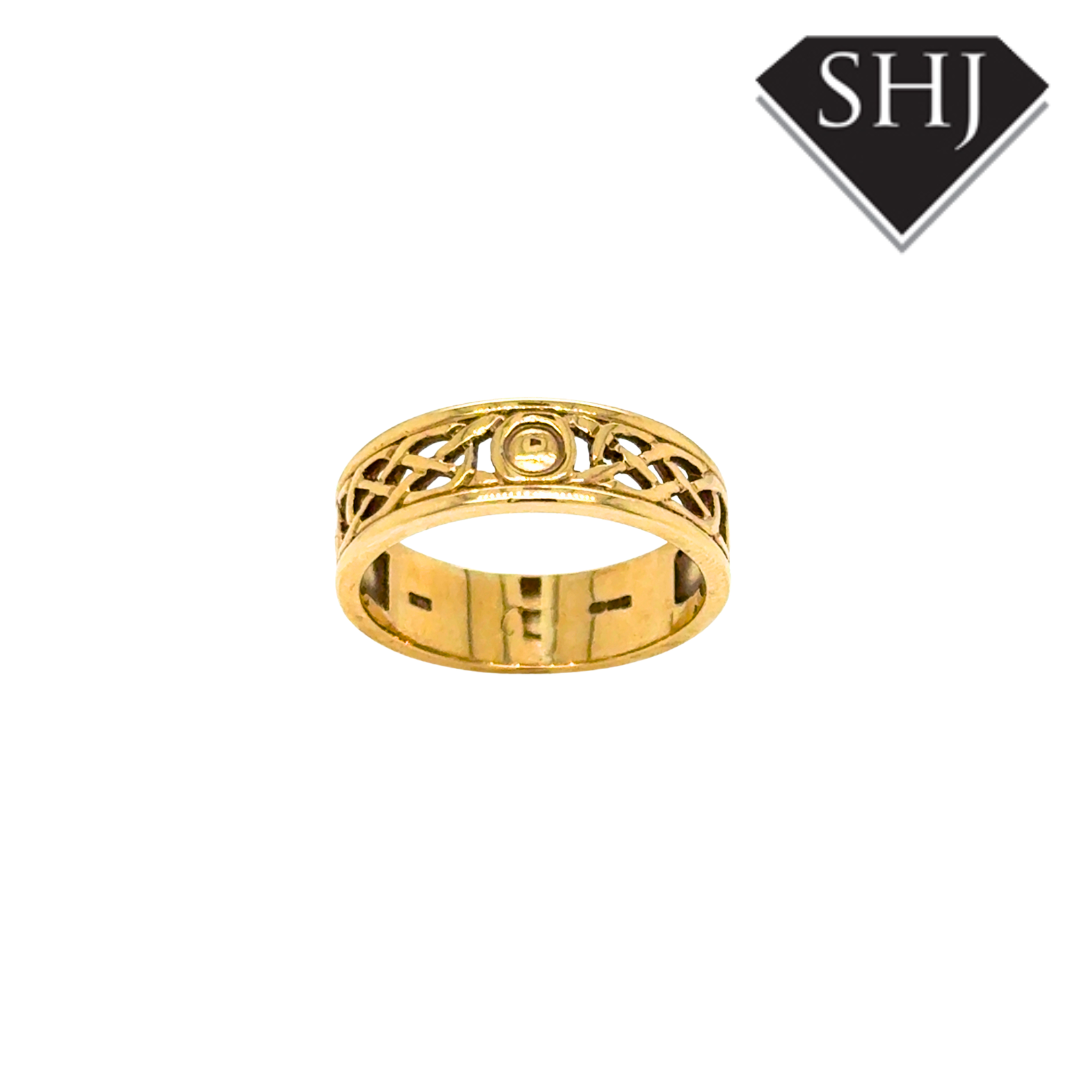 9ct Yellow Gold Celtic Band