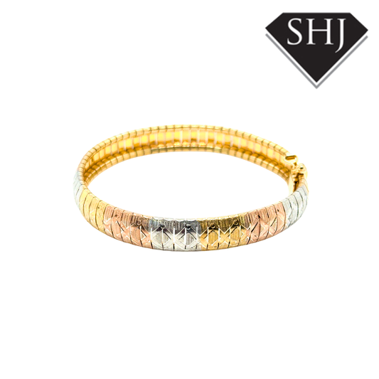 Silver Tri Colour Bracelet