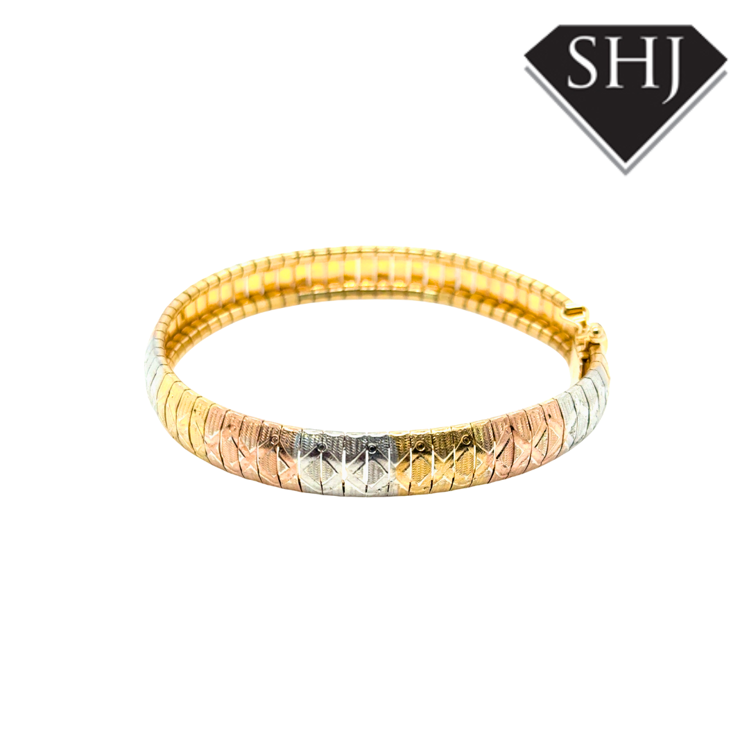 Silver Tri Colour Bracelet