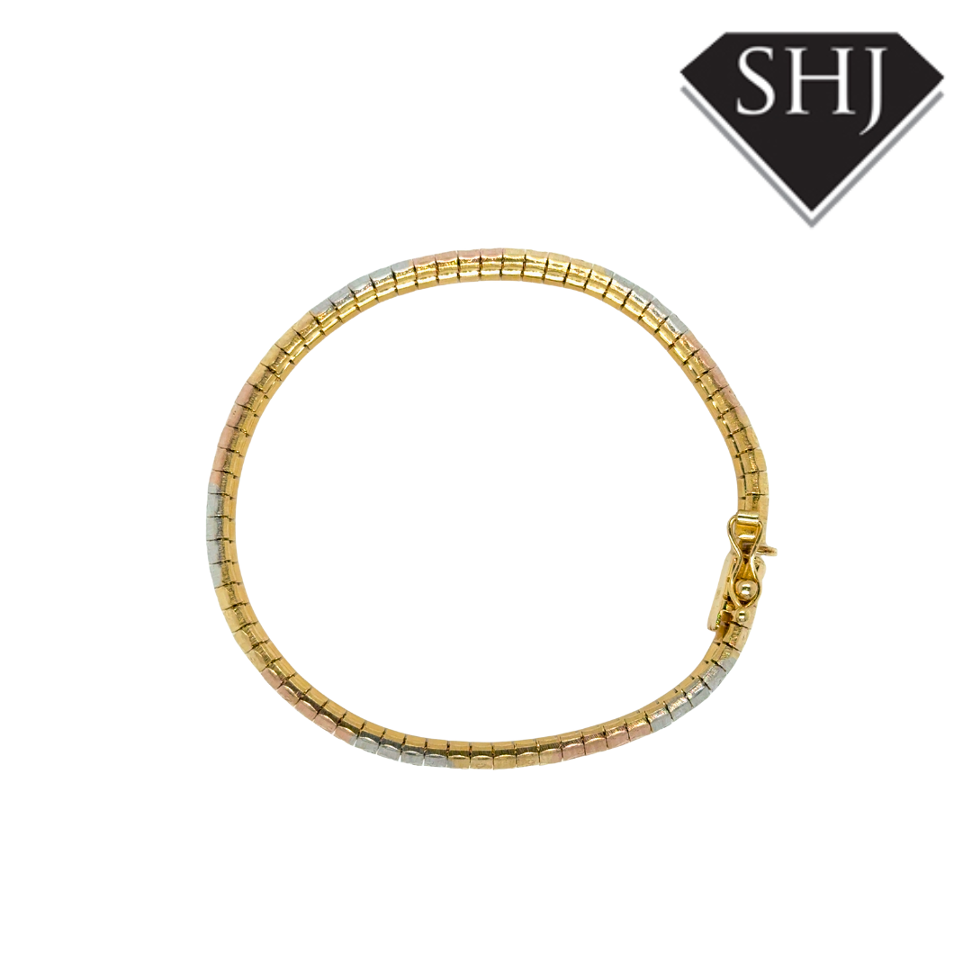 Silver Tri Colour Bracelet