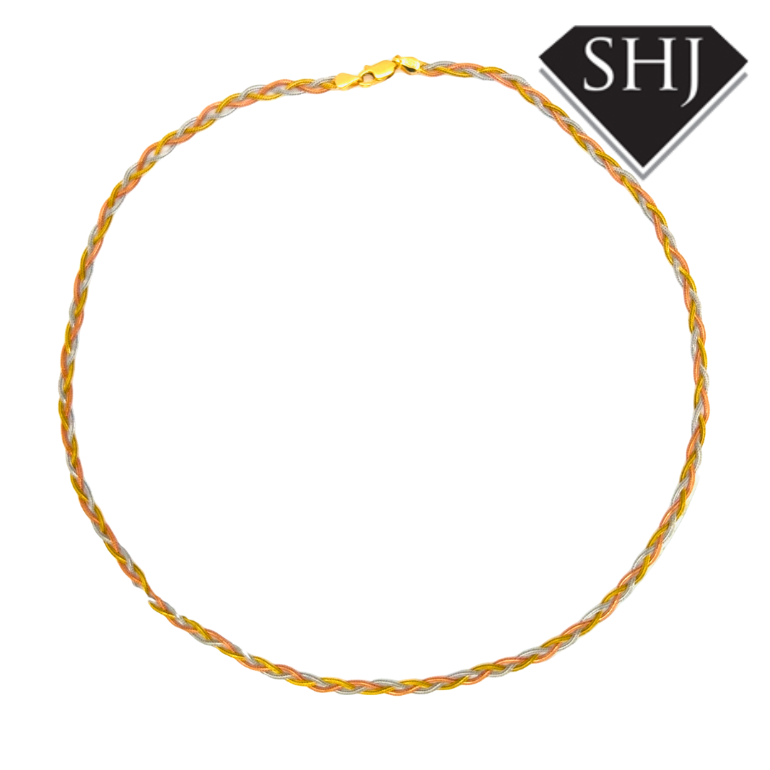 18ct Tri Gold Necklace