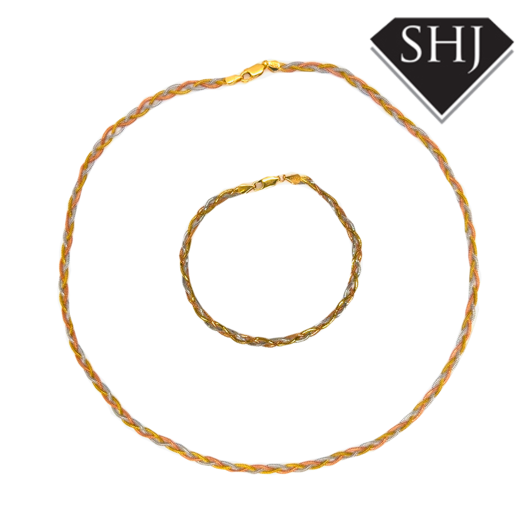 18ct Tri Gold Necklace