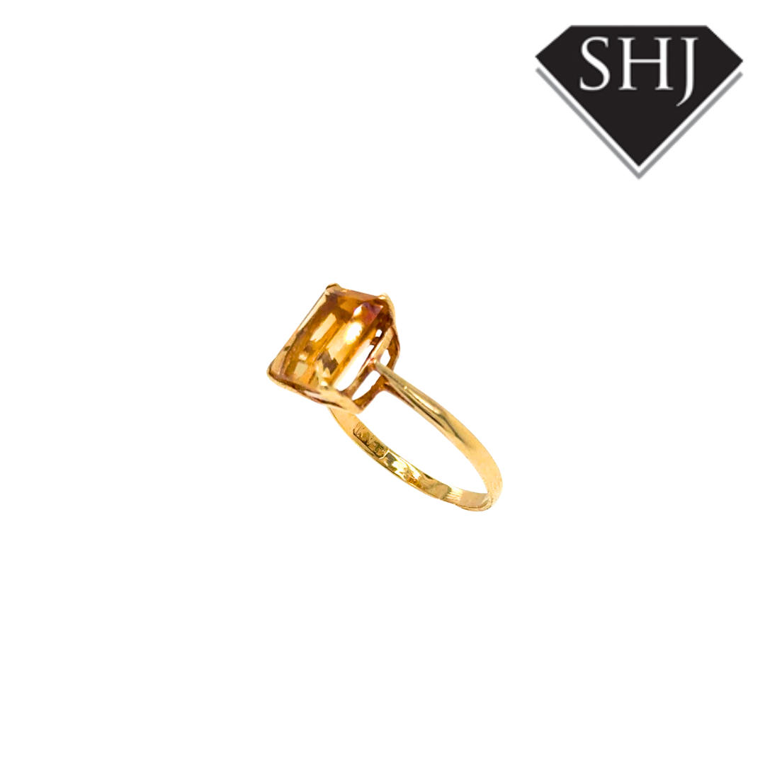 9ct Yellow Gold Citrine Ring