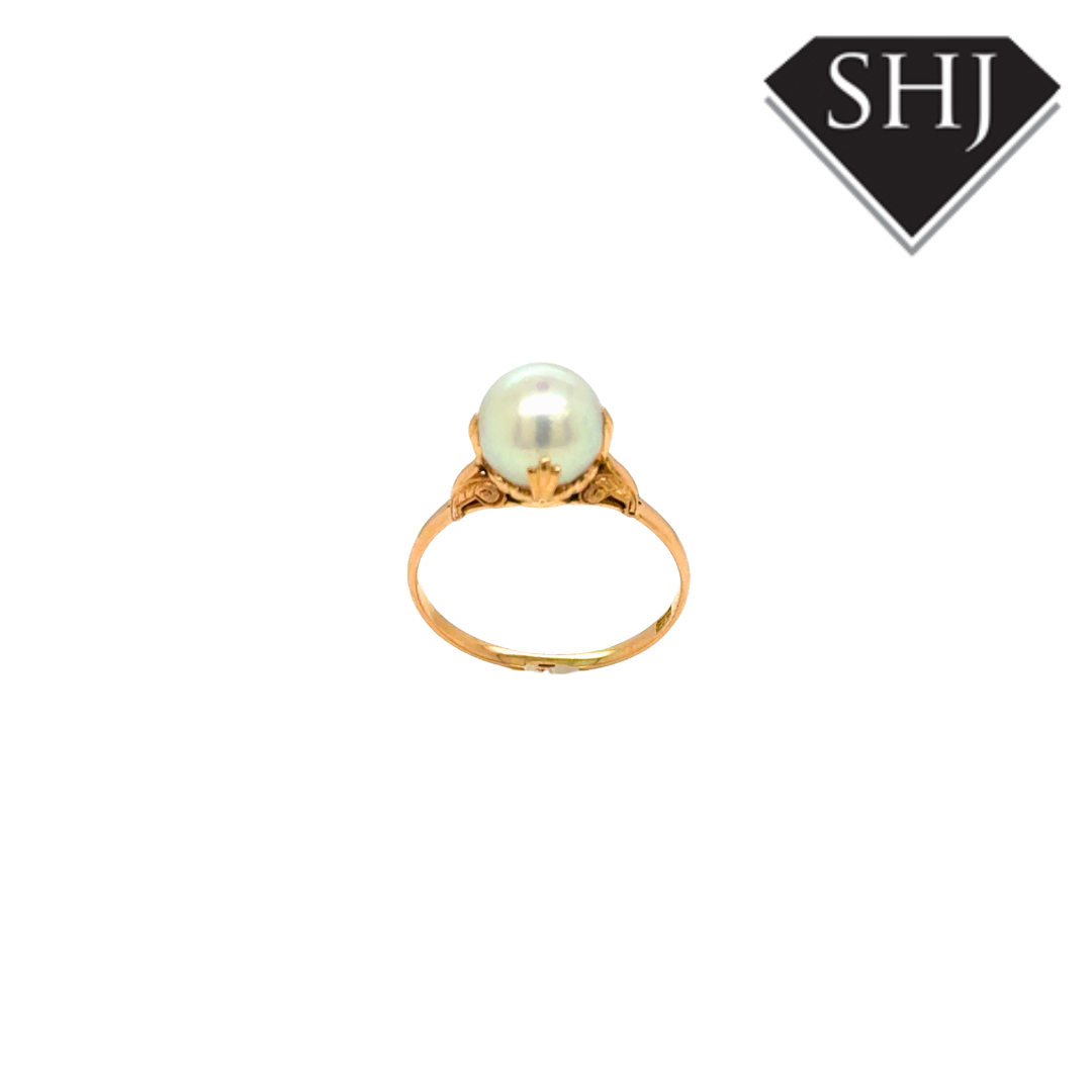 18ct Yellow Gold Pearl Ring