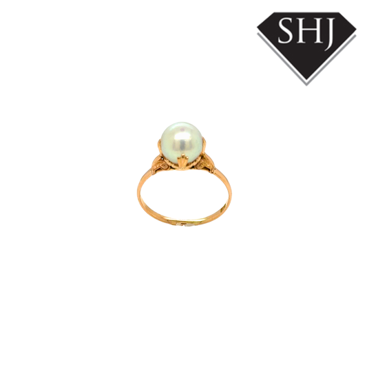 18ct Yellow Gold Pearl Ring