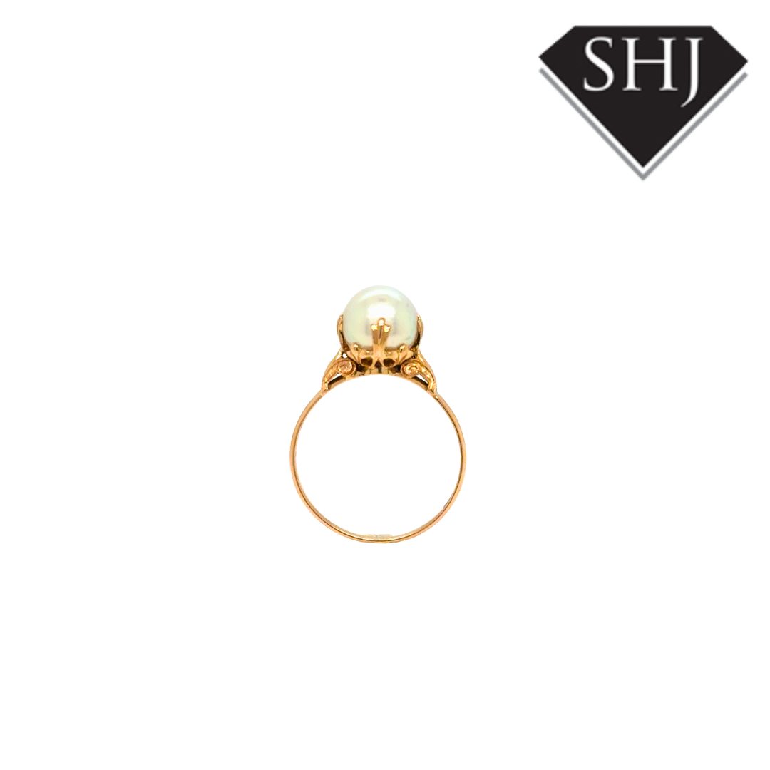 18ct Yellow Gold Pearl Ring