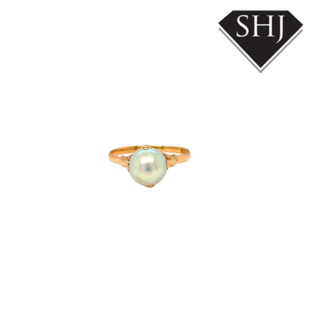 18ct Yellow Gold Pearl Ring