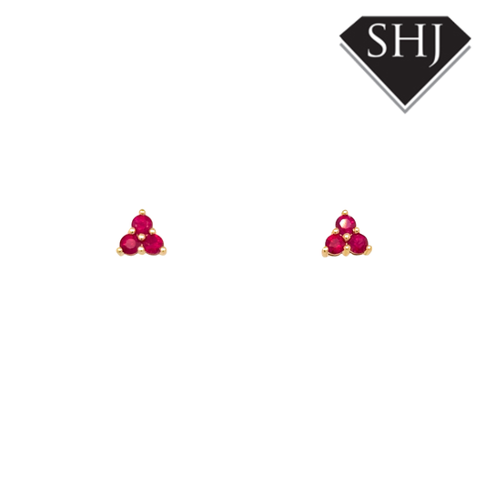 9ct Yellow Gold 0.53ct Ruby Earring