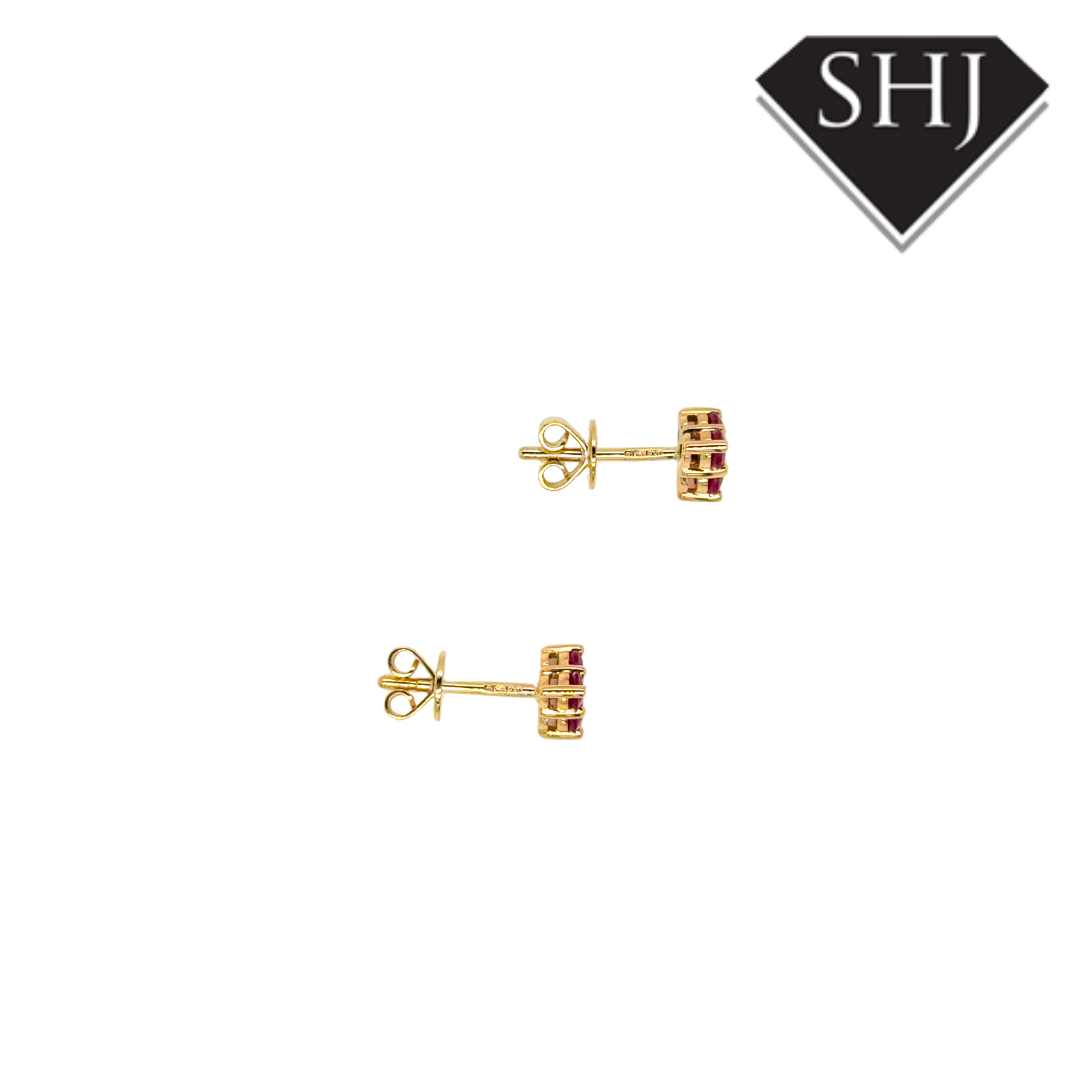 9ct Yellow Gold 0.53ct Ruby Earring