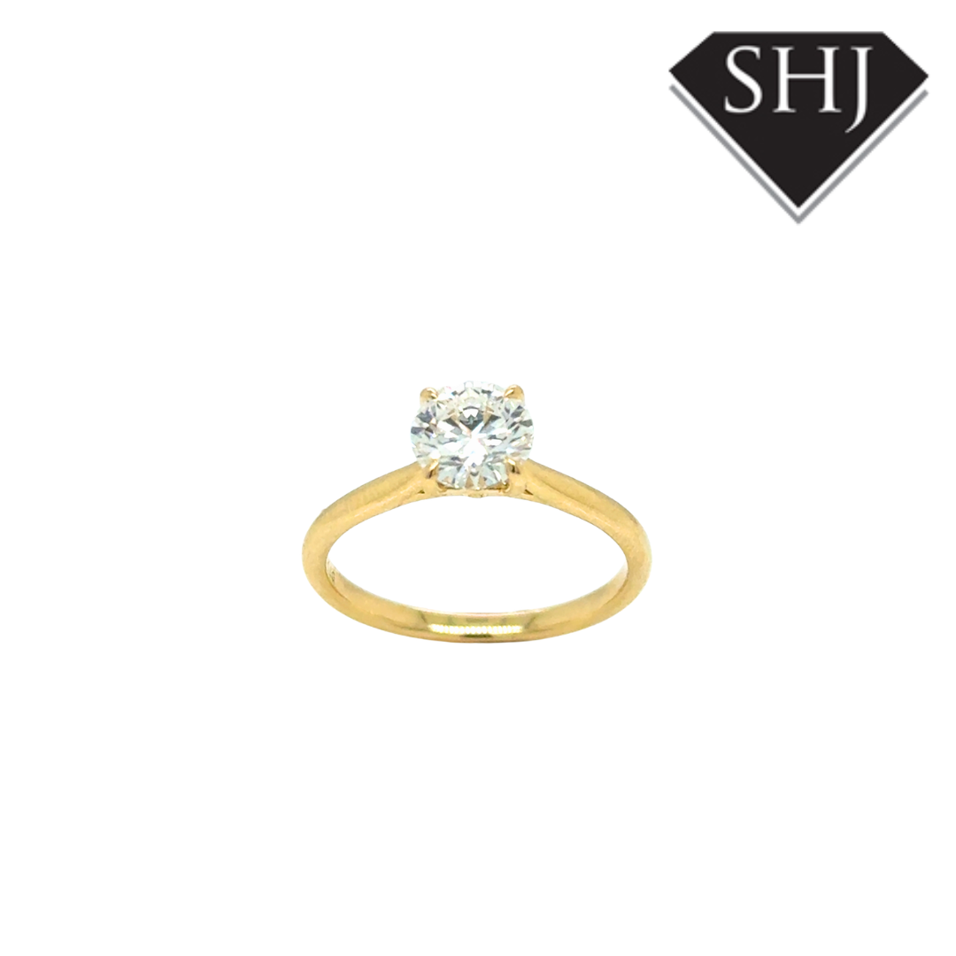 9ct Yellow Gold Lab Grown Single Stone 1.03ct Diamond Ring