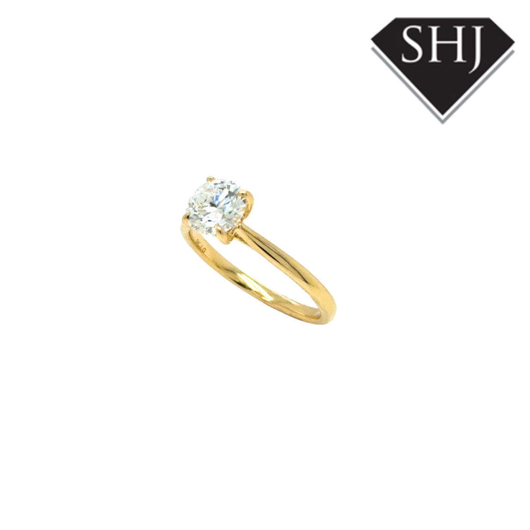 9ct Yellow Gold Lab Grown Single Stone 1.03ct Diamond Ring