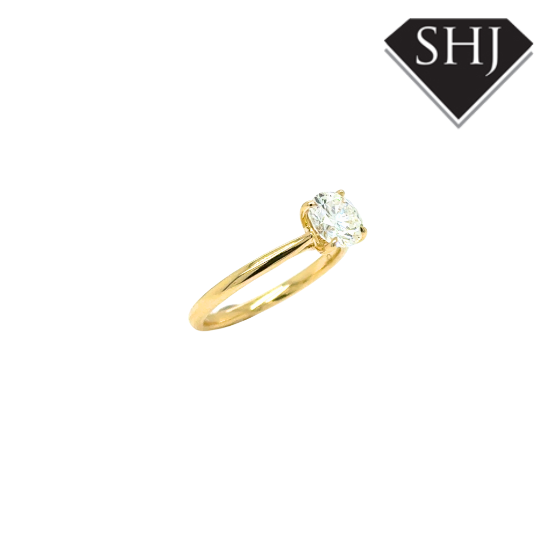 9ct Yellow Gold Lab Grown Single Stone 1.03ct Diamond Ring