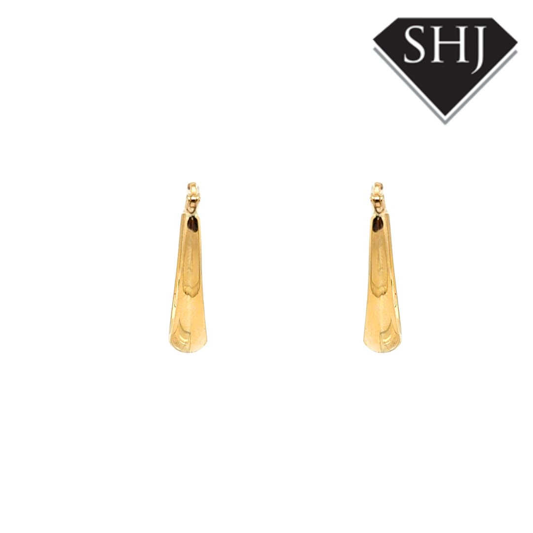 9ct Yellow Gold Racetrack Hoop Earrings