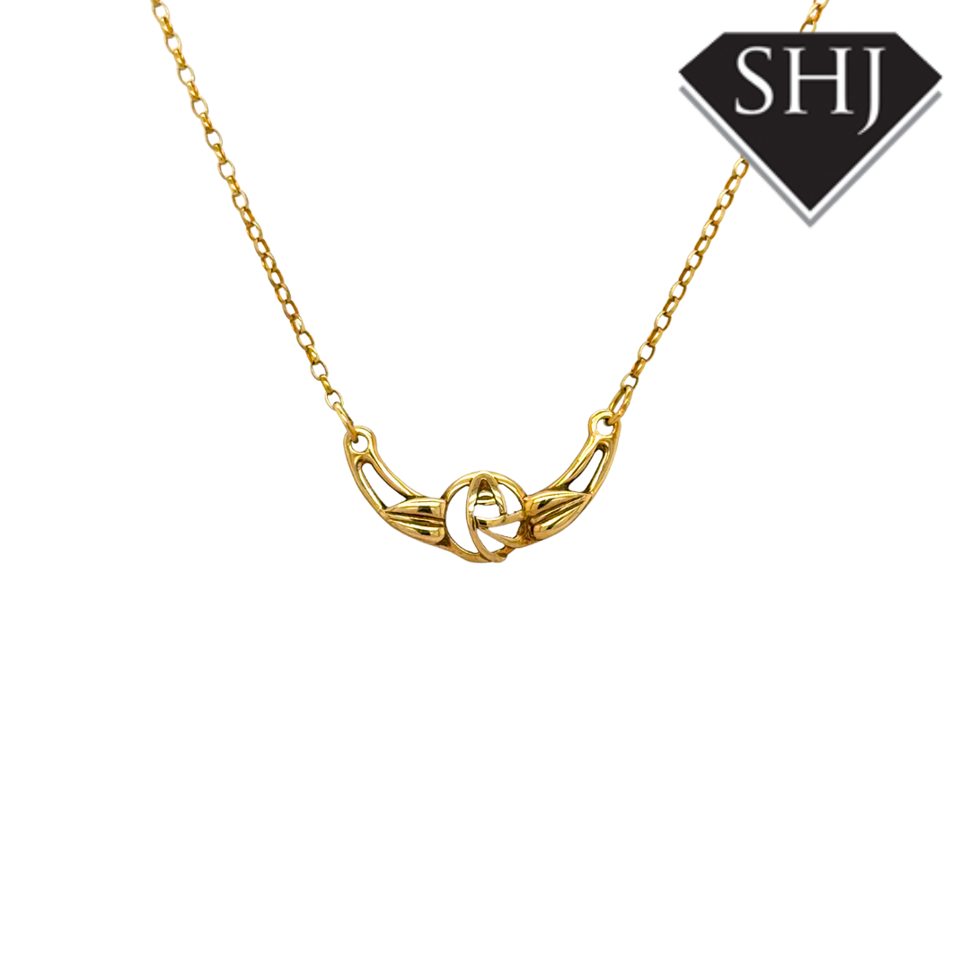 9ct Yellow Gold Charles Rennie Macintosh Necklace