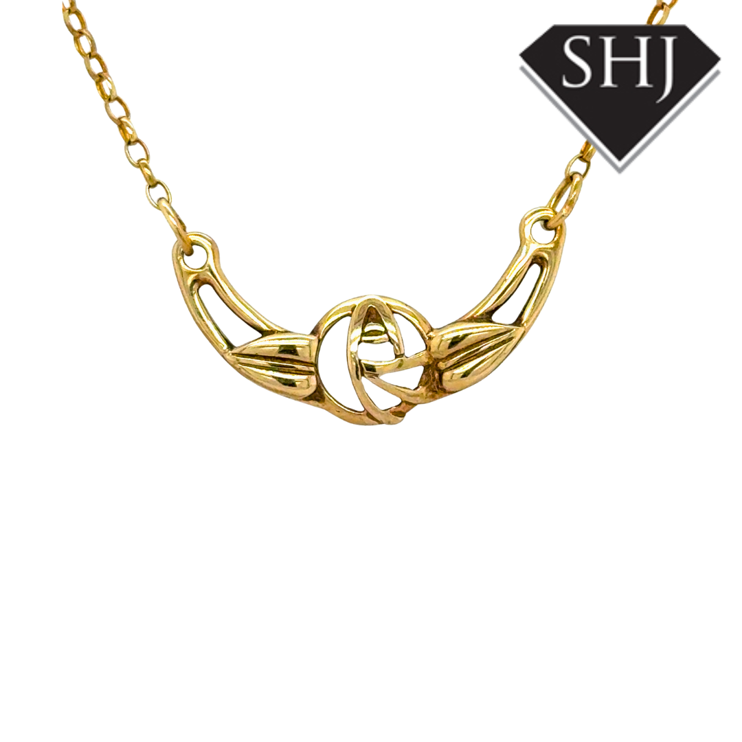 9ct Yellow Gold Charles Rennie Macintosh Necklace