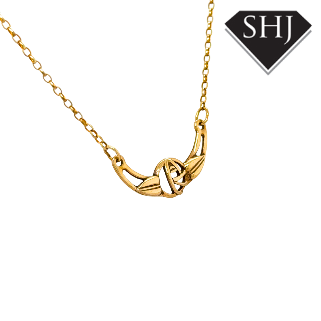 9ct Yellow Gold Charles Rennie Macintosh Necklace