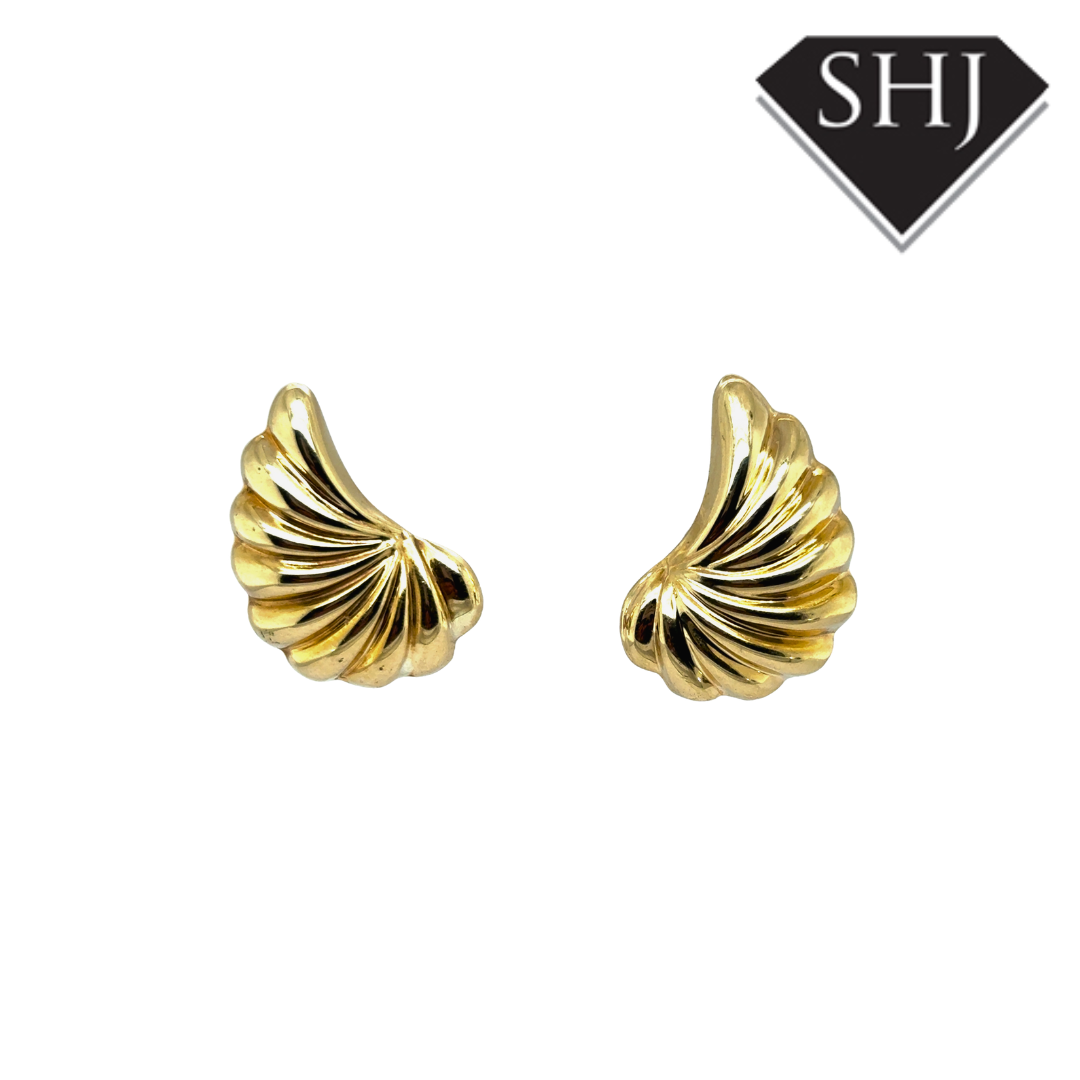9ct Yellow Gold Shell Earrings