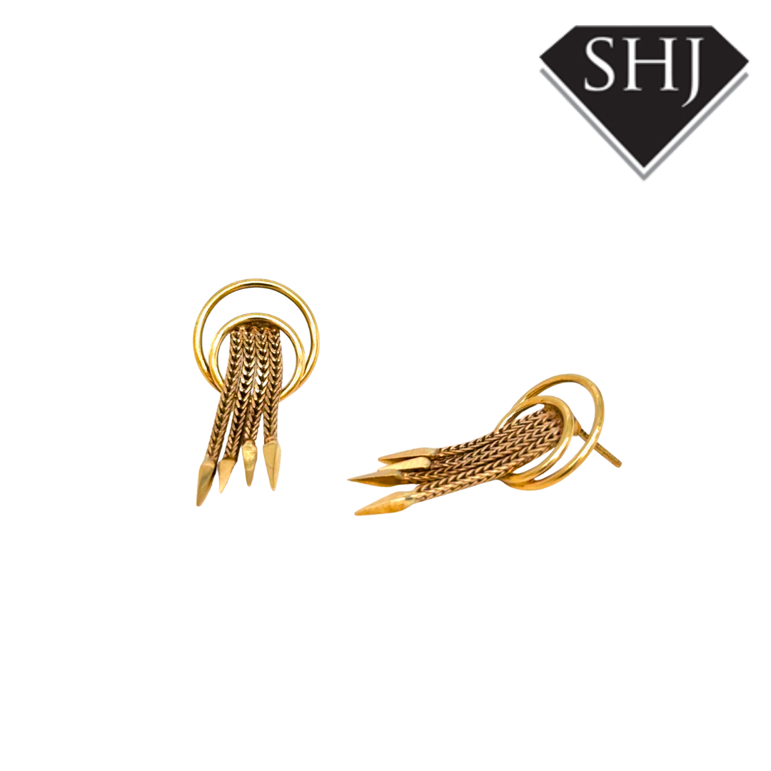 9ct Yellow Gold Drop Earrings