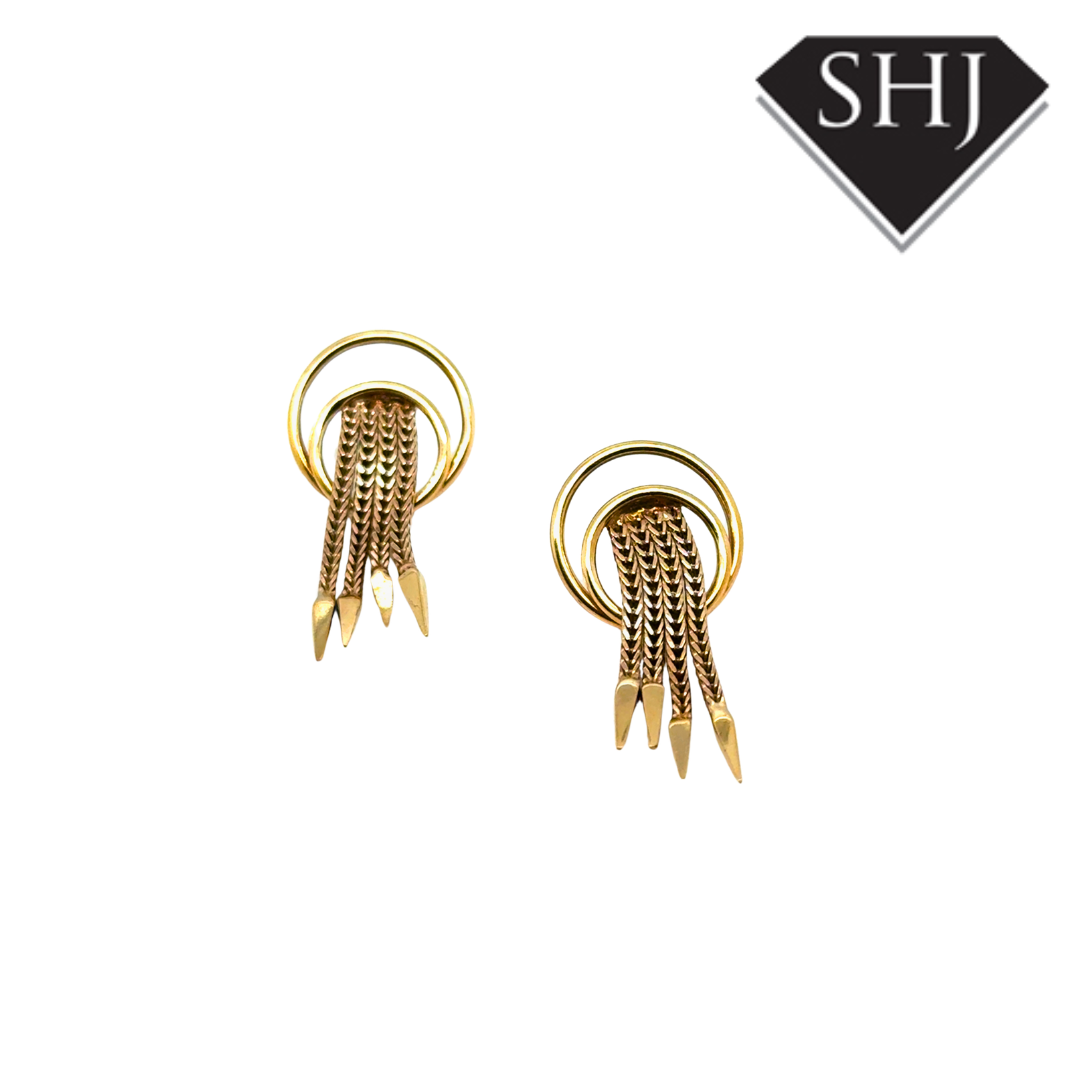 9ct Yellow Gold Drop Earrings