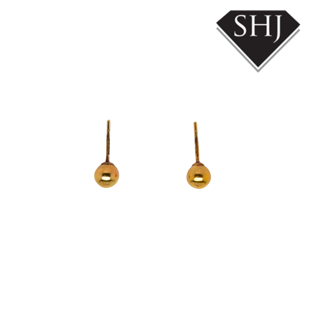 9ct Yellow Gold Ball Stud Earrings