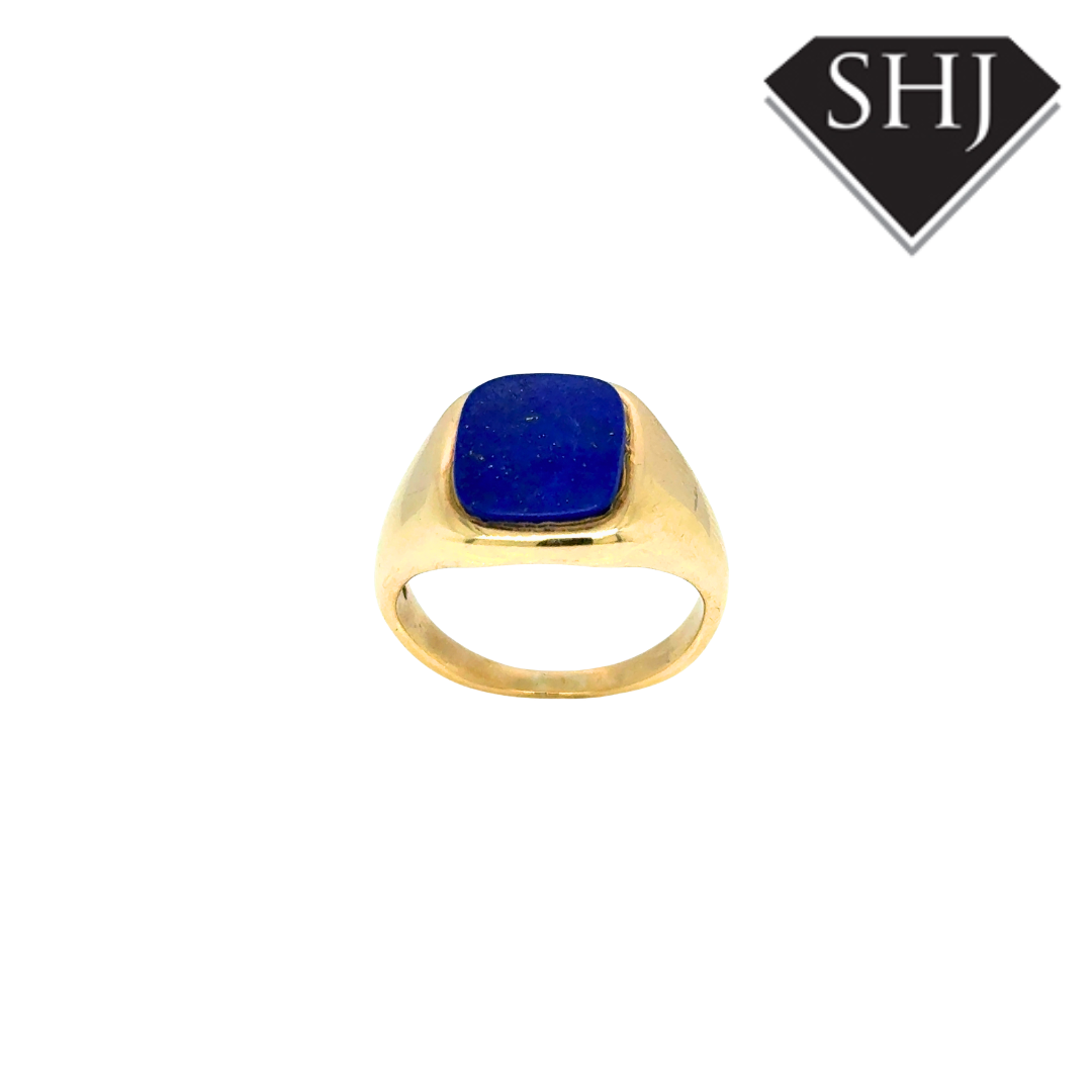 9ct Yellow Gold Lapis Signet Ring