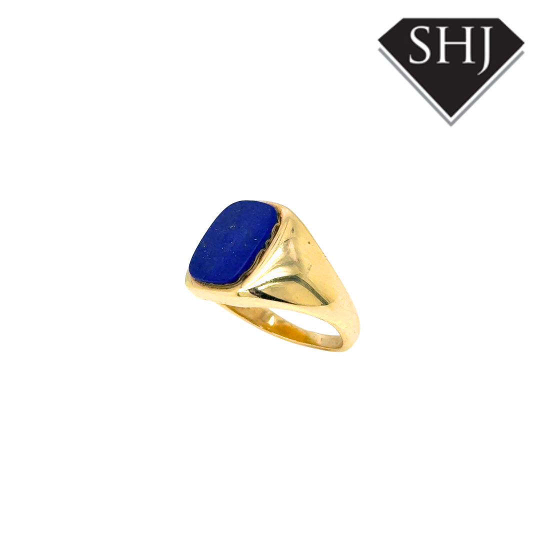 9ct Yellow Gold Lapis Signet Ring