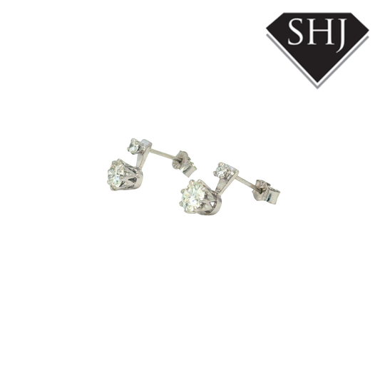 18ct White Gold Diamond Drop Earrings 1.40ct