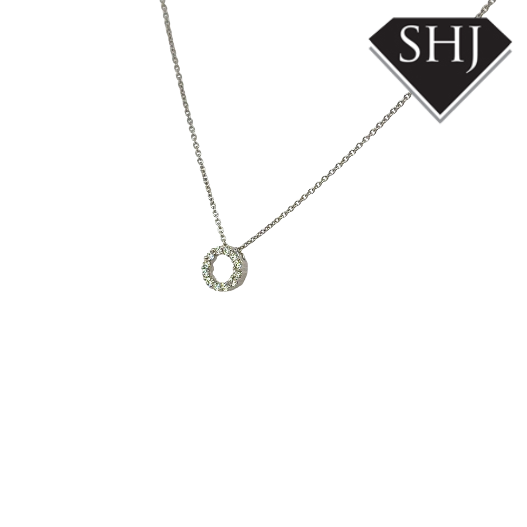 18ct White Gold Diamond Pendant & Chain