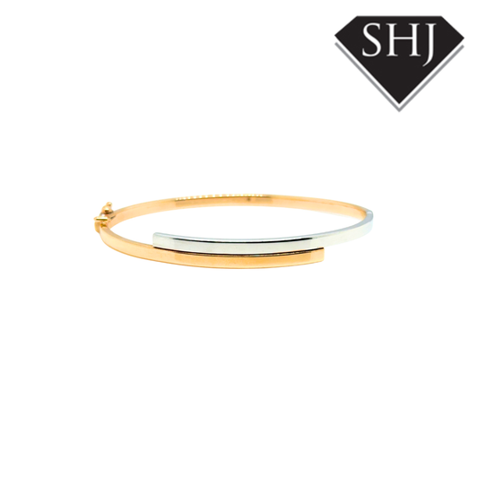 9ct Yellow/White Gold Bangle